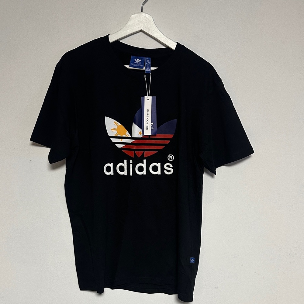 Adidas Black Multicolor Trefoil Men's Tee